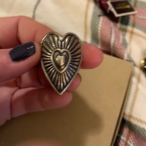 Real sterling sliver size 8 heart ring.